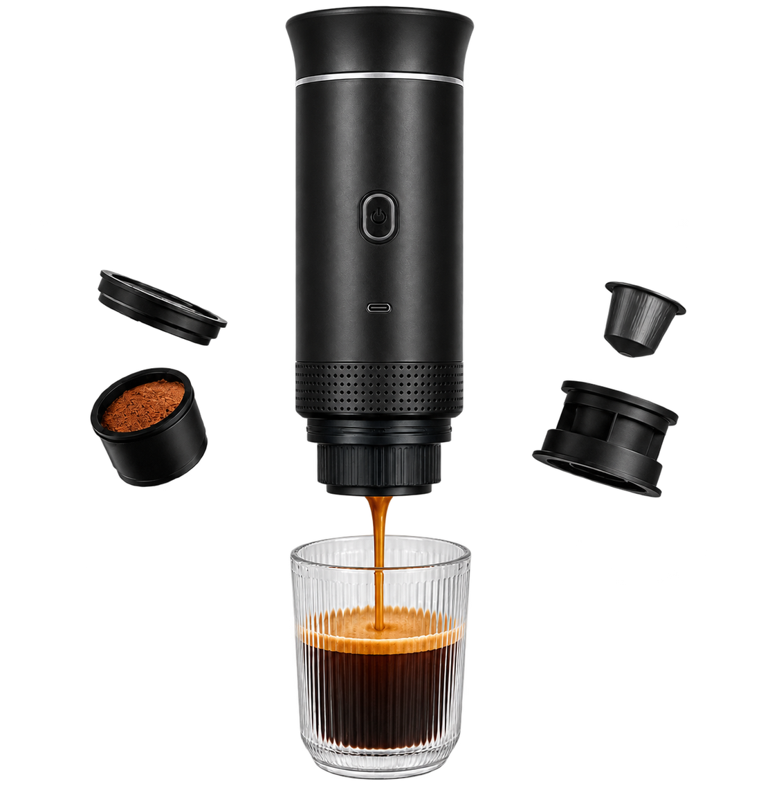 Caffetta — espresso portátil (Negro)