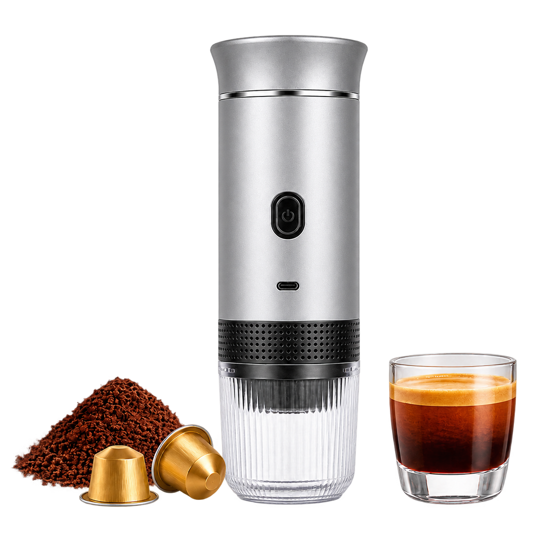 Caffetta — espresso portátil (Gris)
