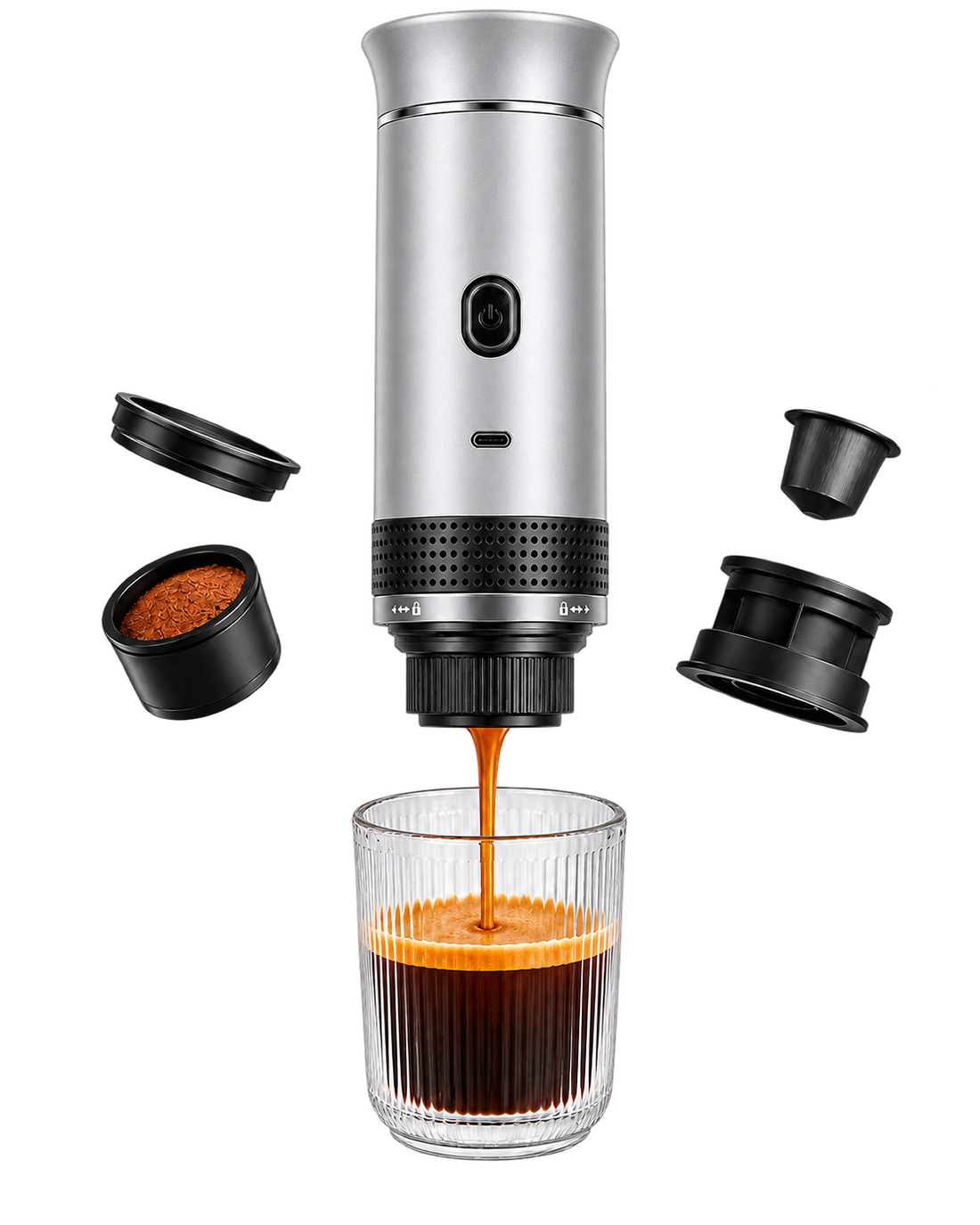Caffetta — espresso portátil (Gris)