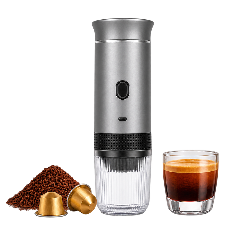Caffetta — espresso portátil (Gris Mate)